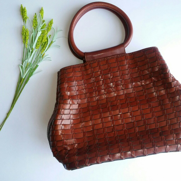 Fossil Handbags - Vintage Fossil Woven Leather  Handbag